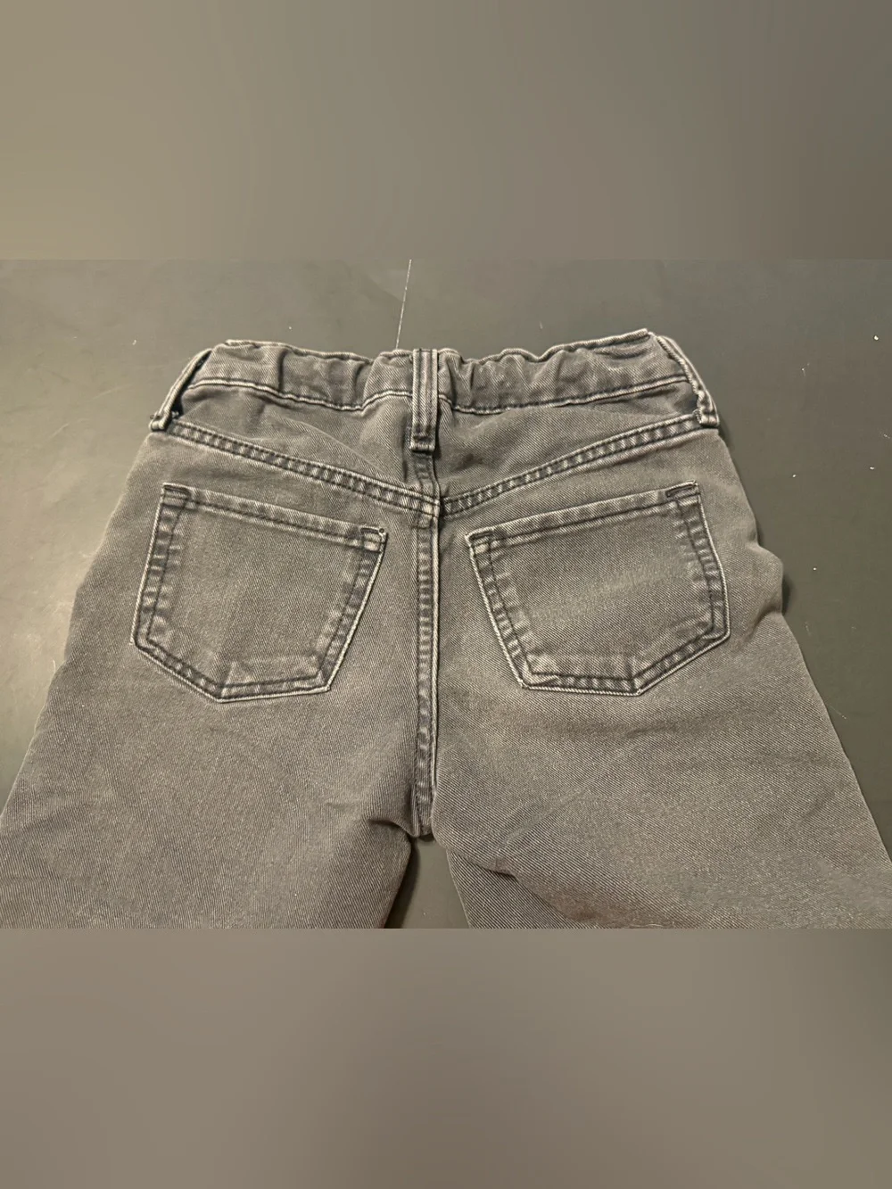 Old Navy Baggy Wide Leg Black High Rise Size 7 Girls Jeans